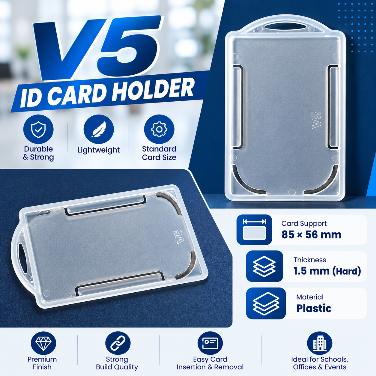 V5 ID Card Holder(Semi transparent)